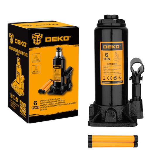 Deko Hand Operated Bottle Jack for Weight Capacity up to 6 Tons
