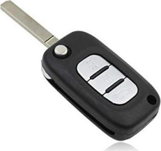 Smart Foldable Car Key Shell with Blade with 3 Buttons for Smart