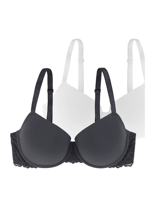 Jovie Bra with Light Padding Underwire Black/White