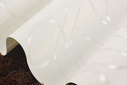 Tapet de Perete 1000x53cm White Lines Albă