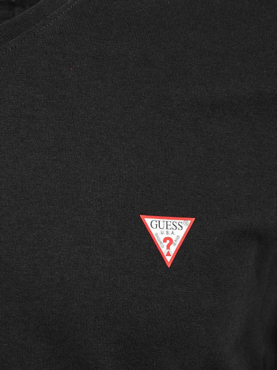 Guess T-shirt Bărbătesc cu Mânecă Scurtă Negru