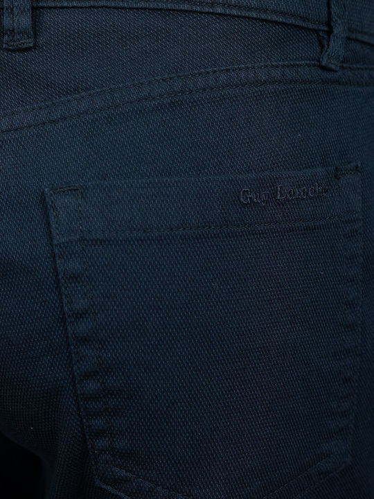 Trousers Chino Elastic in Regular Fit Navy Blue