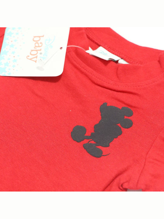 Kinder-T-Shirt Rot Baby Mickey Mouse