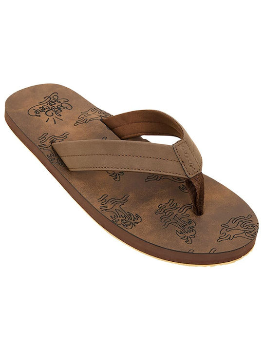 Cool Men's Flip Flops Brown