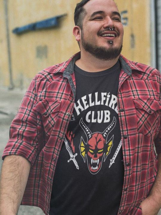 TKT plus T-shirt Hellfire Club Μαύρο Βαμβακερό TKT plus T-shirt Hellfire Club Μαύρο Βαμβακερό