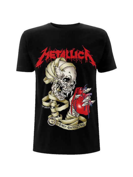 T-shirt Metallica Heart σε Μαύρο χρώμα