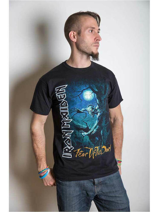T-shirt Iron Maiden Fear Dark σε Μαύρο χρώμα