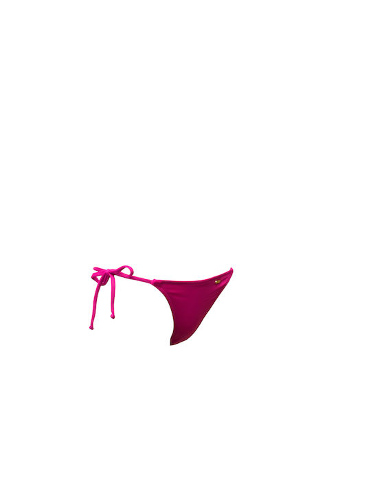 Apple Boxer Bikini Alunecare cu Șnururi Fuchsia