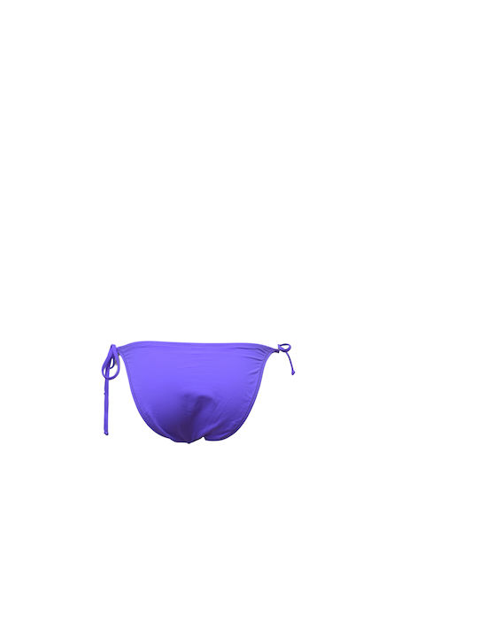 Bikini Slip με Κορδονάκια Λιλά