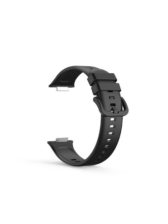 Solid Color Λουράκι Σιλικόνης Μαύρο (Huawei Watch Fit 2)