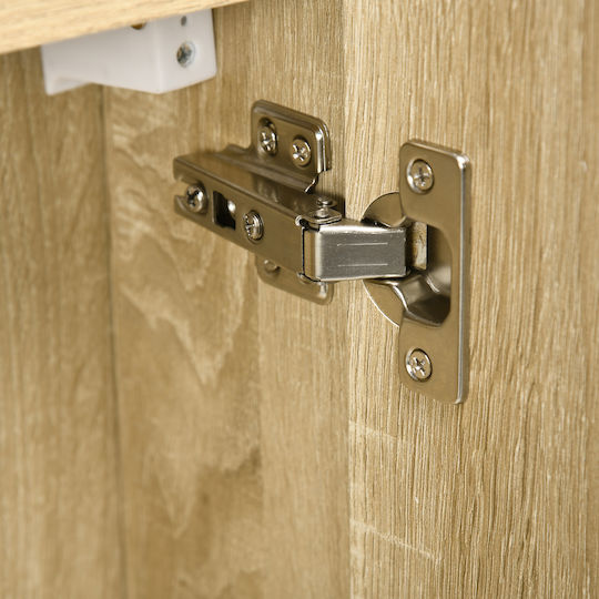 Kleankin Rectangular Bathroom Mirror made of Particle Board with Shelf & Cabinet 60x60cm