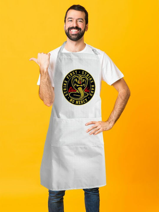 Koupakoupa first Ποδιά Κουζίνας Λευκή KP_1453_APRON-BBQ-ADULT