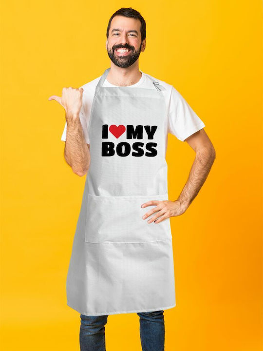 Koupakoupa LOVE Șorț de Bucătărie Albă KP_11363_APRON-BBQ-ADULT 1buc