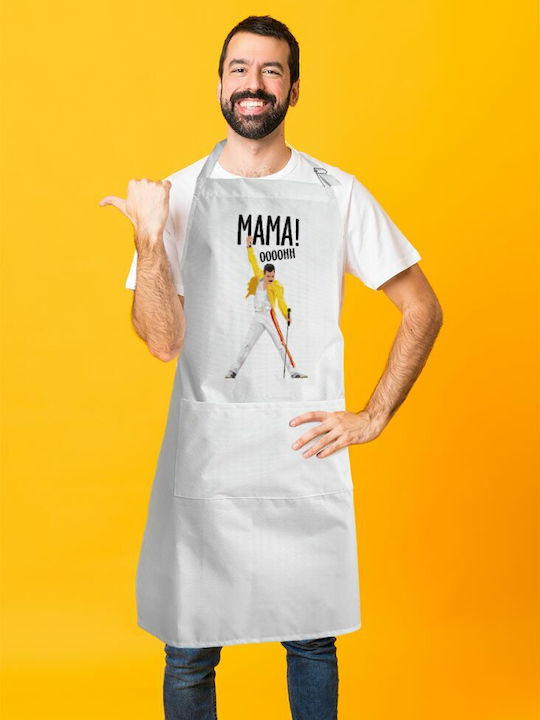 Koupakoupa mama Ποδιά Κουζίνας Λευκή KP_6737_APRON-BBQ-ADULT