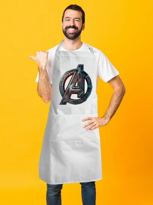 Koupakoupa Ποδιά Κουζίνας Λευκή KP_5269_APRON-BBQ-ADULT