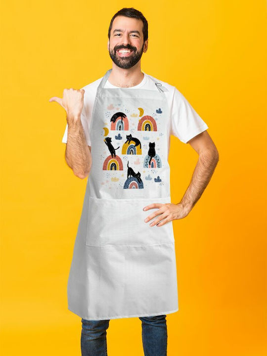 Koupakoupa Șorț de Bucătărie Albă KP_1284_APRON-BBQ-ADULT 1buc