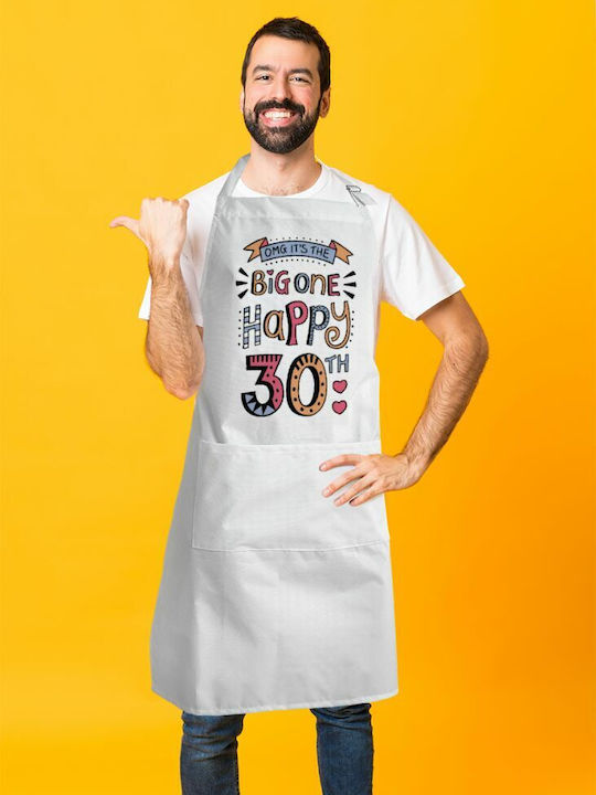 Koupakoupa one Ποδιά Κουζίνας Λευκή KP_6491_APRON-BBQ-ADULT