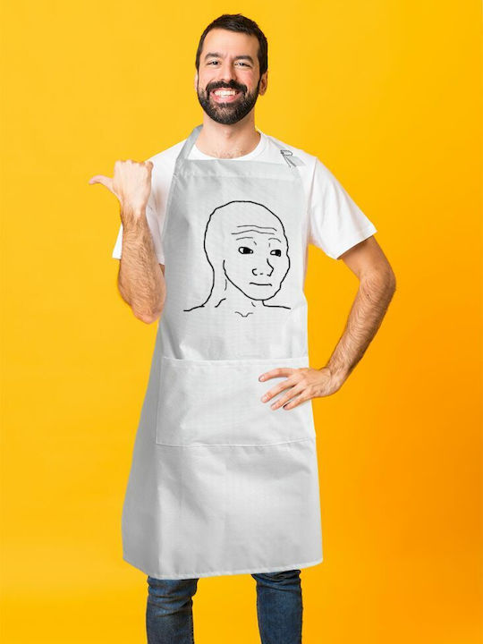 Koupakoupa Șorț de Bucătărie Albă KP_7337_APRON-BBQ-ADULT 1buc