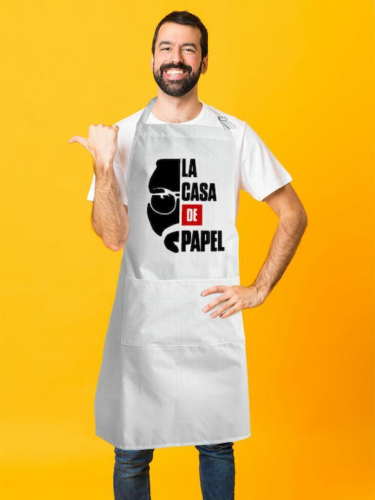 Koupakoupa Ποδιά Κουζίνας Λευκή KP_863_APRON-BBQ-ADULT