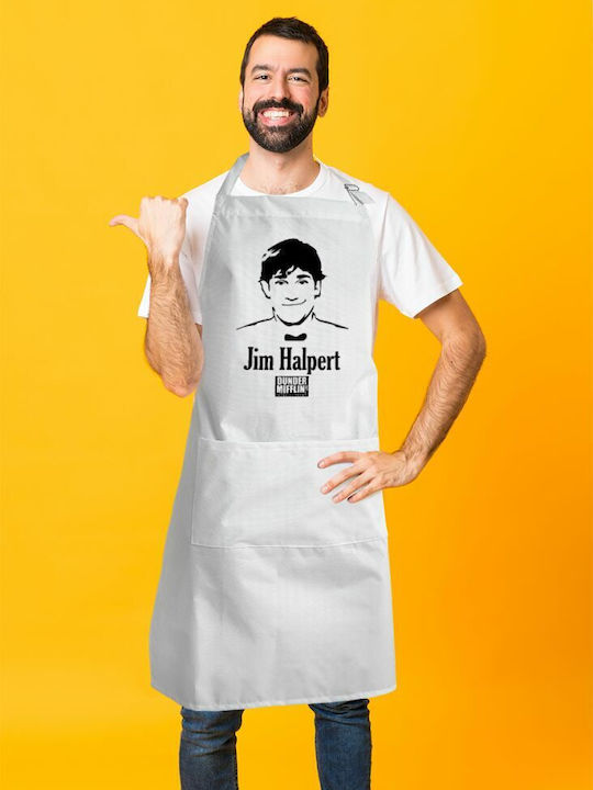 Koupakoupa Ποδιά Κουζίνας Λευκή KP_11027_APRON-BBQ-ADULT