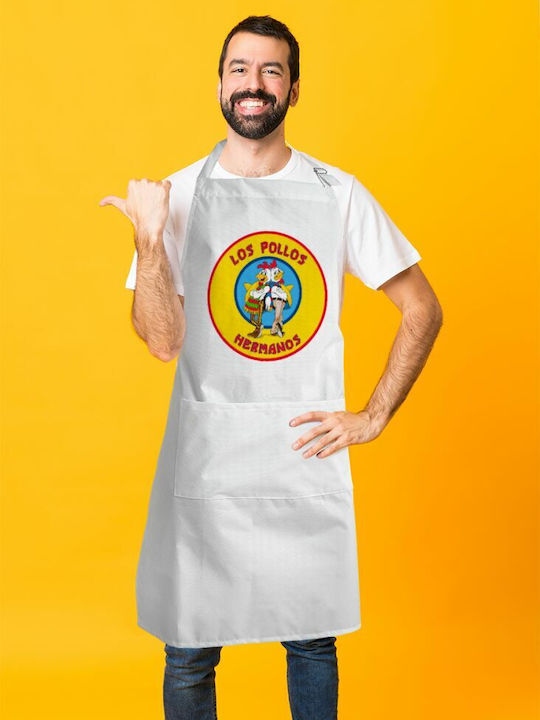 Koupakoupa Los Pollos Hermanos Ποδιά Κουζίνας Λευκή KP_4454_APRON-BBQ-ADULT