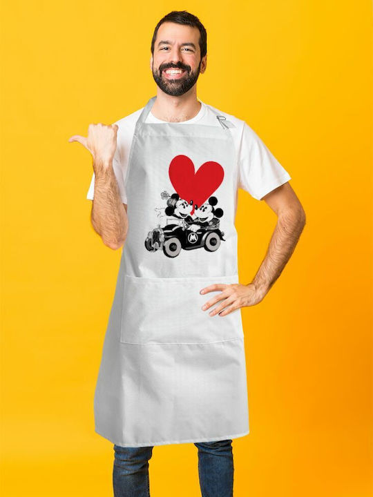 Koupakoupa Mickey Ποδιά Κουζίνας Λευκή KP_5169_APRON-BBQ-ADULT