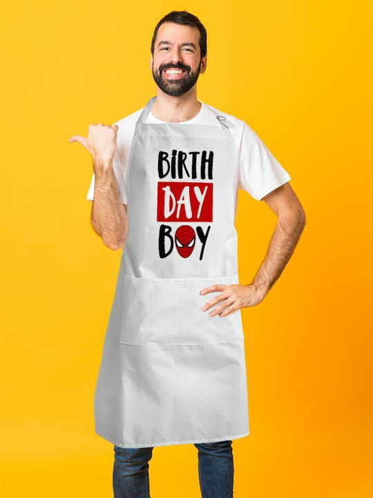 Koupakoupa day Boy Ποδιά Κουζίνας Λευκή KP_5336_APRON-BBQ-ADULT