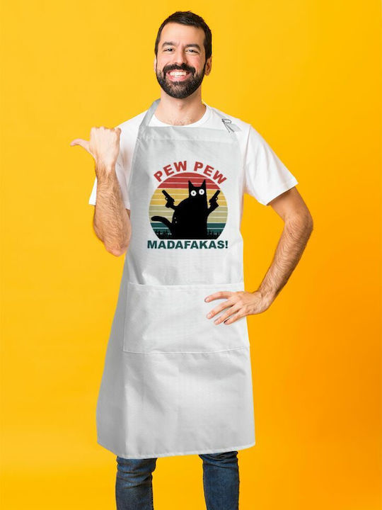 Koupakoupa Șorț de Bucătărie Albă KP_11366_APRON-BBQ-ADULT 1buc