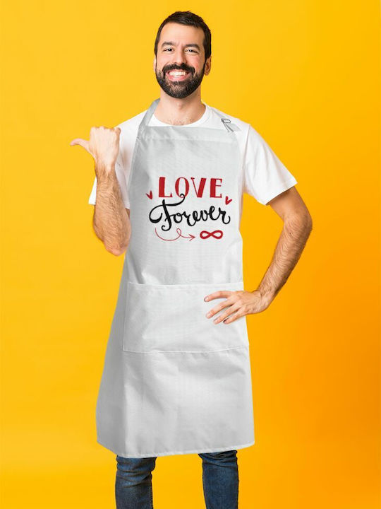 Koupakoupa Love forever Șorț de Bucătărie Albă KP_5165_APRON-BBQ-ADULT 1buc