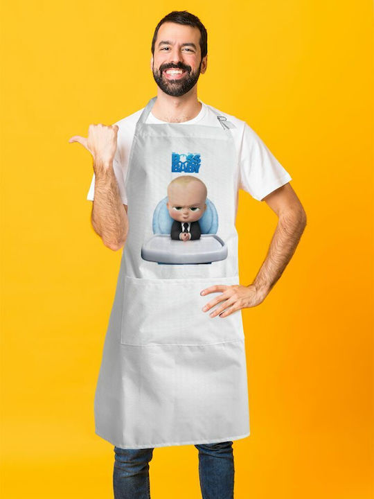 Koupakoupa boss baby Küchenschürze Weiß KP_1558_APRON-BBQ-ADULT 1Stück