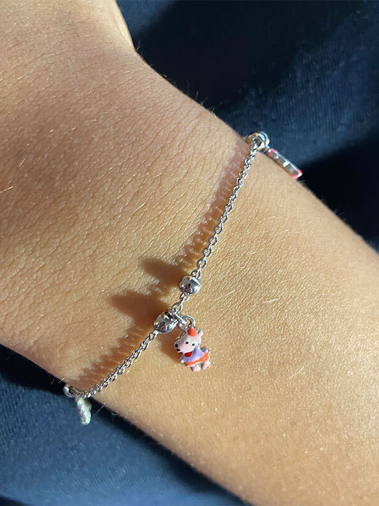 Ios Kids Bracelet Chain from Silver with Figure