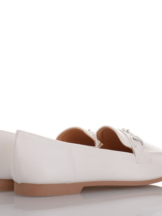 Famous Shoes Damen Mokassins in Weiß Farbe