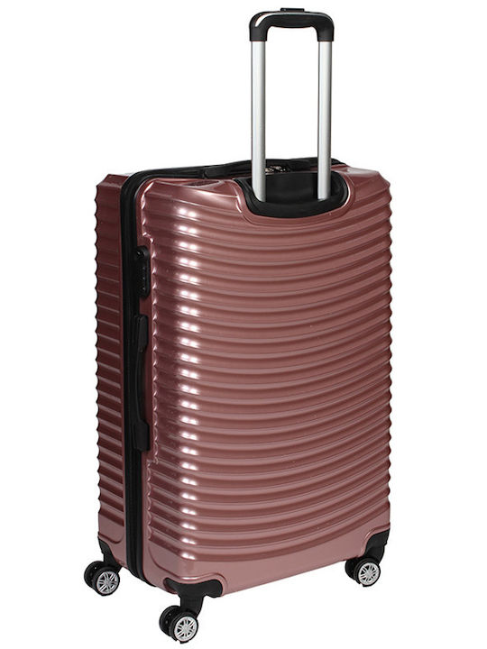 Keskor Valiză Mare De Călătorie Dură Rose Gold Cu 4 Roți Înălțime 76cm