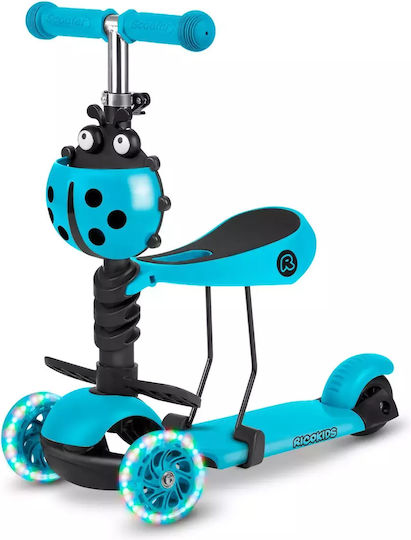 Ricokids Kinderroller Buggy 2-Rad mit LED-Beleuchtung Blau