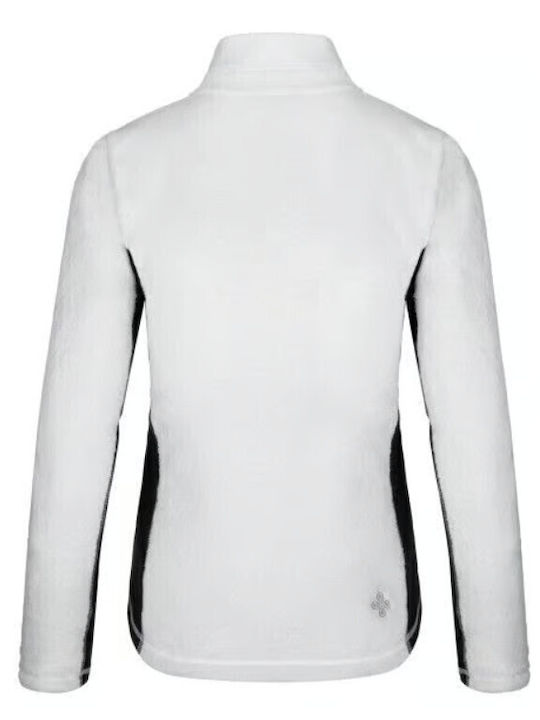 Skathi Fleece Γυναικεία Ζακέτα σε Λευκό Χρώμα