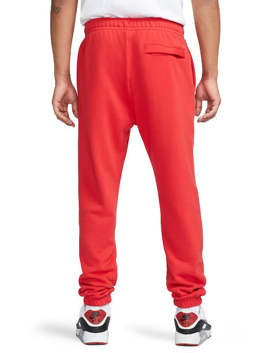 Nike NK CLUB+ FT CF PANT Men's Sweatpants with Rubber Red