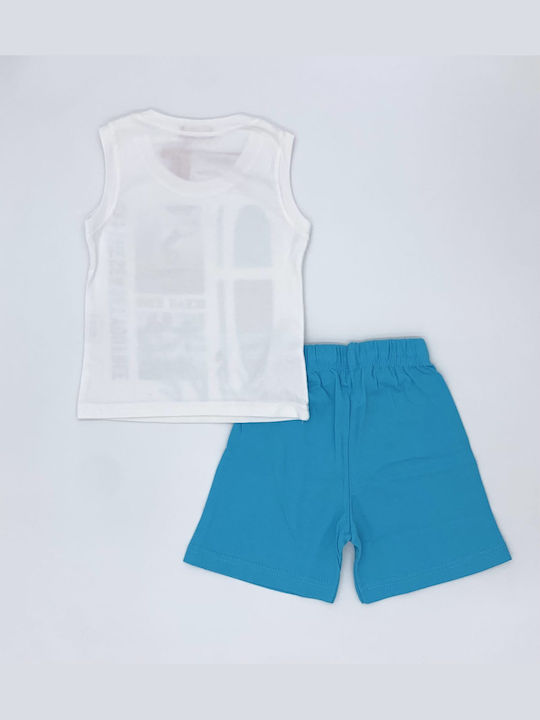 Domer Kinder Set mit Shorts Sommer 2Stück Weiß