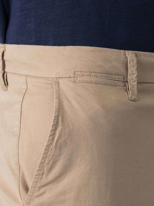 Trousers Chino Elastic in Slim Fit Beige