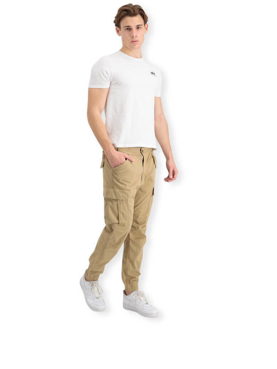 Trousers Cargo in Straight Line Beige