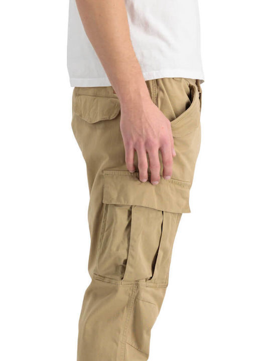 Trousers Cargo in Straight Line Beige