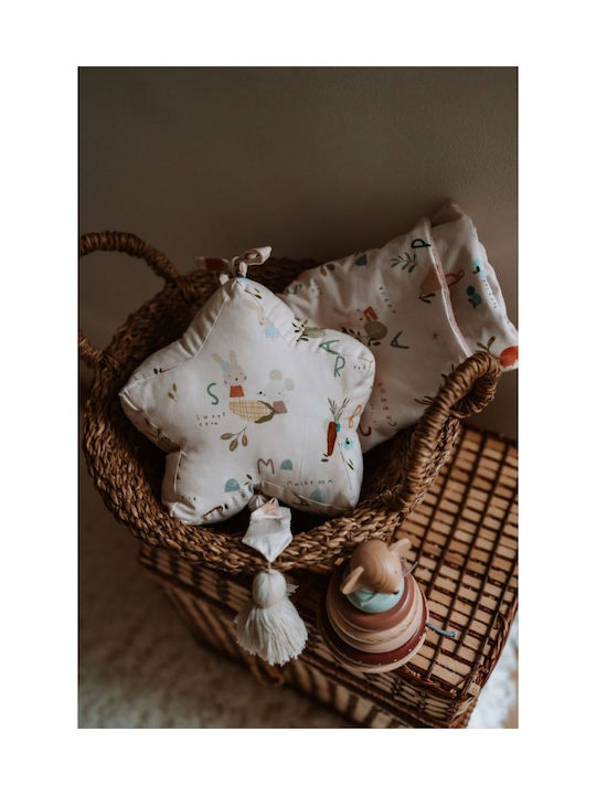La Millou Handmade Crib Decorative Pillow with Music Light Blue 21x21cm Still Alive