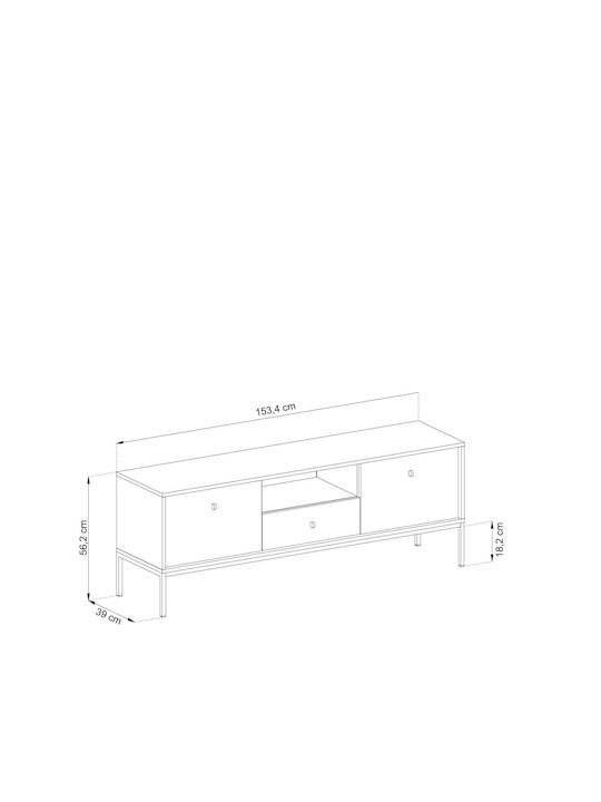 Έπιπλο Τηλεόρασης Mono Μπεζ Μ153.4xΠ39xΥ56cm