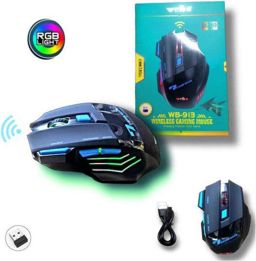 Weibo WB-913 Wireless RGB Gaming Mouse Black