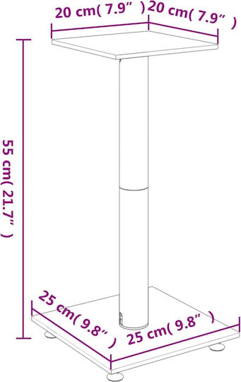 vidaXL Speaker Stands in Silver Color