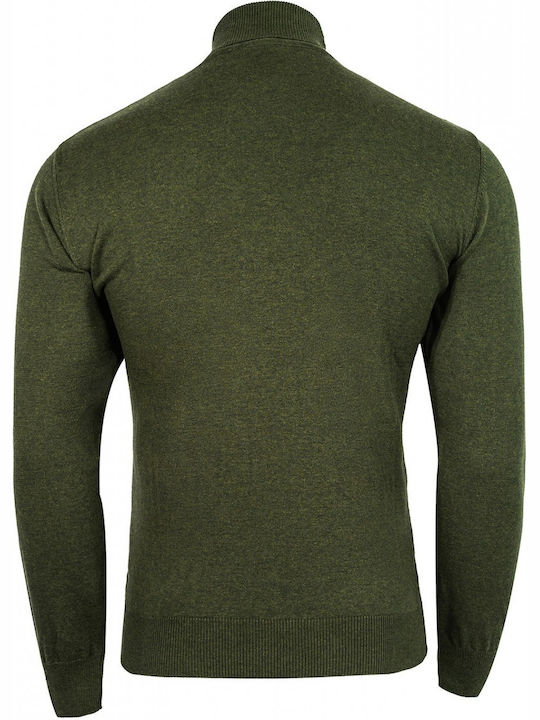 Monte Napoleone 40 Men's Long Sleeve Sweater Turtleneck Green