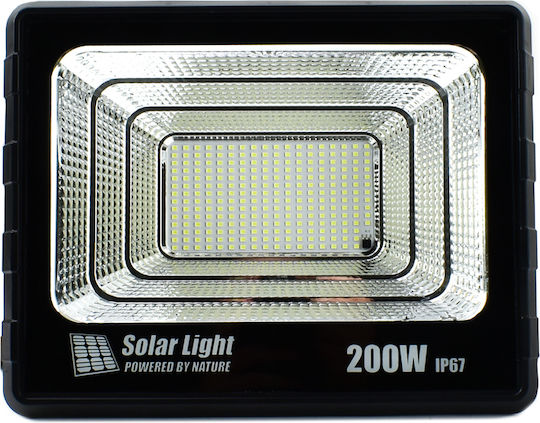 Rezistent la apă Panouri solare Proiector LED 200W Alb Rece 6500K cu Telecomandă IP67