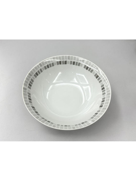 Max Home Ceramic Salad Bowl White 18x18cm