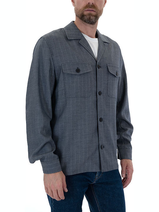 Дълъг Ръкав Памучен Overshirt Сив
