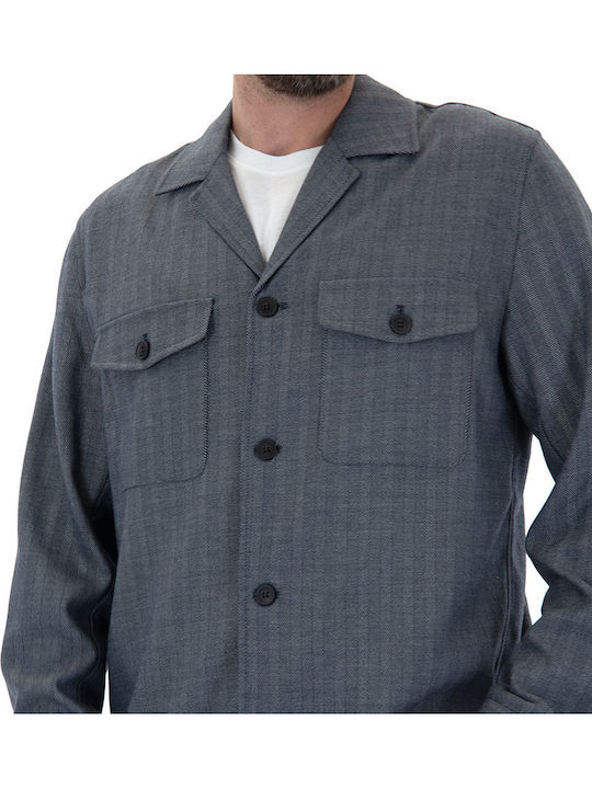 Дълъг Ръкав Памучен Overshirt Сив