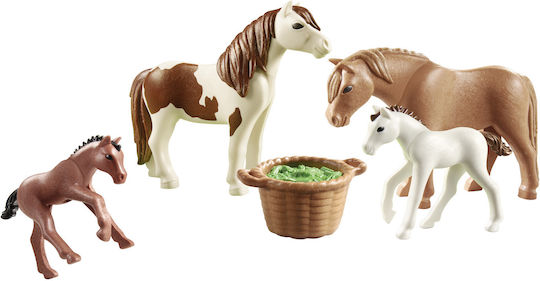 Playmobil Държава Ponies with Foals за 4-10 години